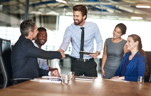 business associates shaking hands